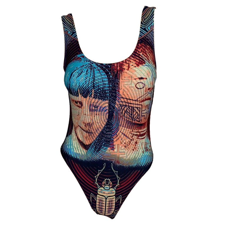 1980s Yves Saint Laurent Size 8 Plunging Halter One Piece 80s Bodysuit  Swimsuit For Sale at 1stDibs