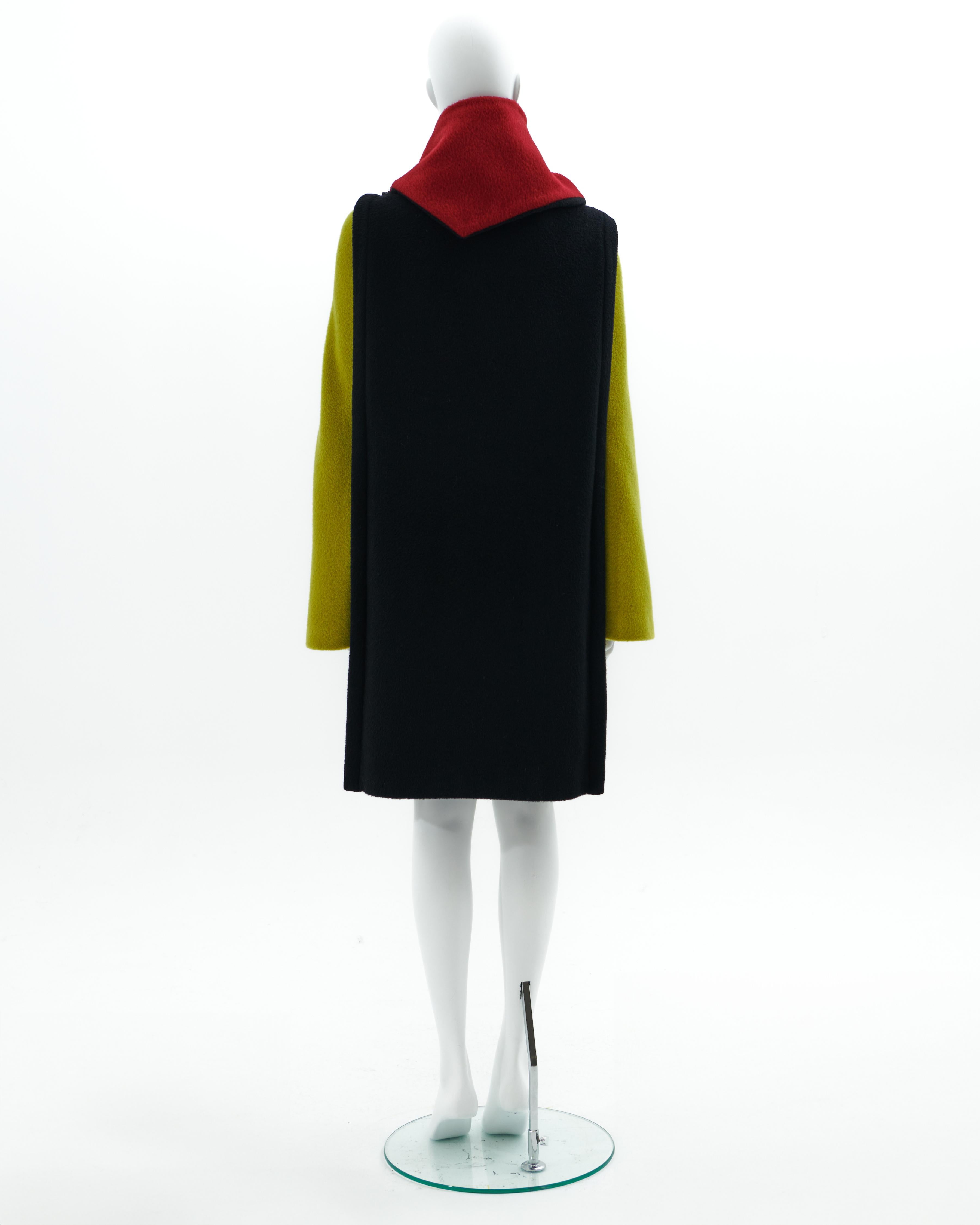 Women's Jean Paul Gaultier F/W 1996 Multicolor mohair zipper coat For Sale