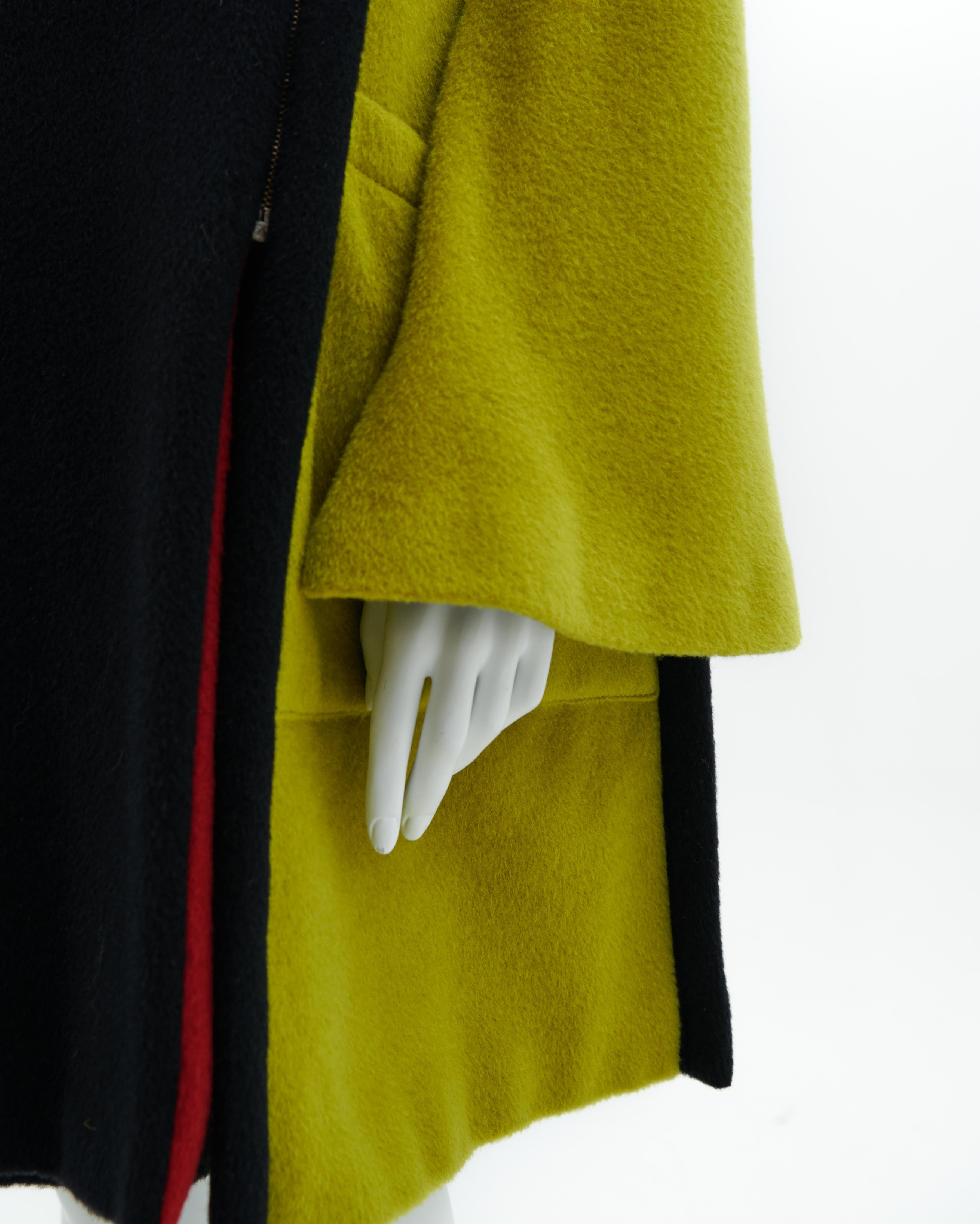 Jean Paul Gaultier F/W 1996 Multicolor mohair zip coat 4