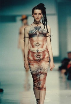 Jean Paul Gaultier S/S 1996 Safe Sex Forever Printed Mesh Top