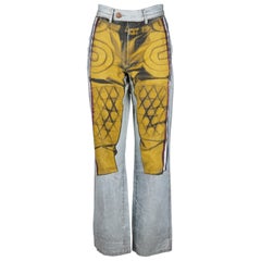 Jean Paul Gaultier F/W 1999 Trompe L’Oeil Layered Print Pants Worn by Julia Fox