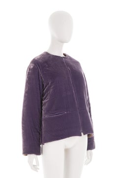Jean Paul Gaultier F/W 2000 purple velvet bomber jacket