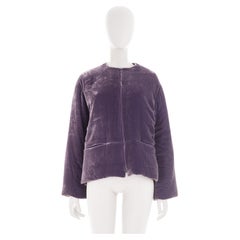 Jean Paul Gaultier F/W 2000 purple velvet bomber jacket