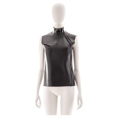 Jean Paul Gaultier F/W 2002 black rubber asymmetric vest