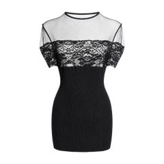 Jean Paul Gaultier F/W 2005 Mesh and Lace Midi Dress