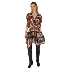Jean Paul Gaultier F/W 2014 Silk Chiffon Print Convertible Zipper Dress