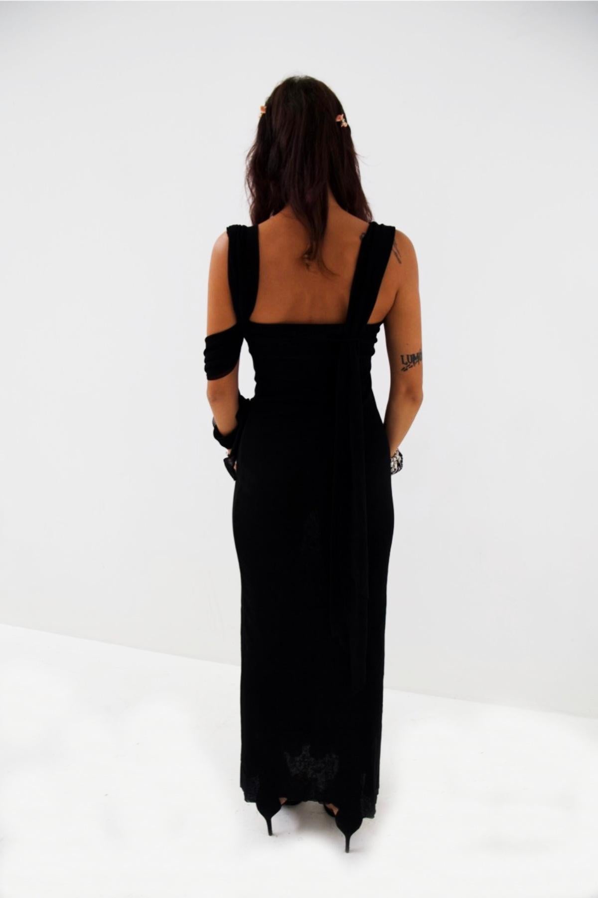 Jean Paul Gaultier Fabulous Elegant Long Black Dress 10