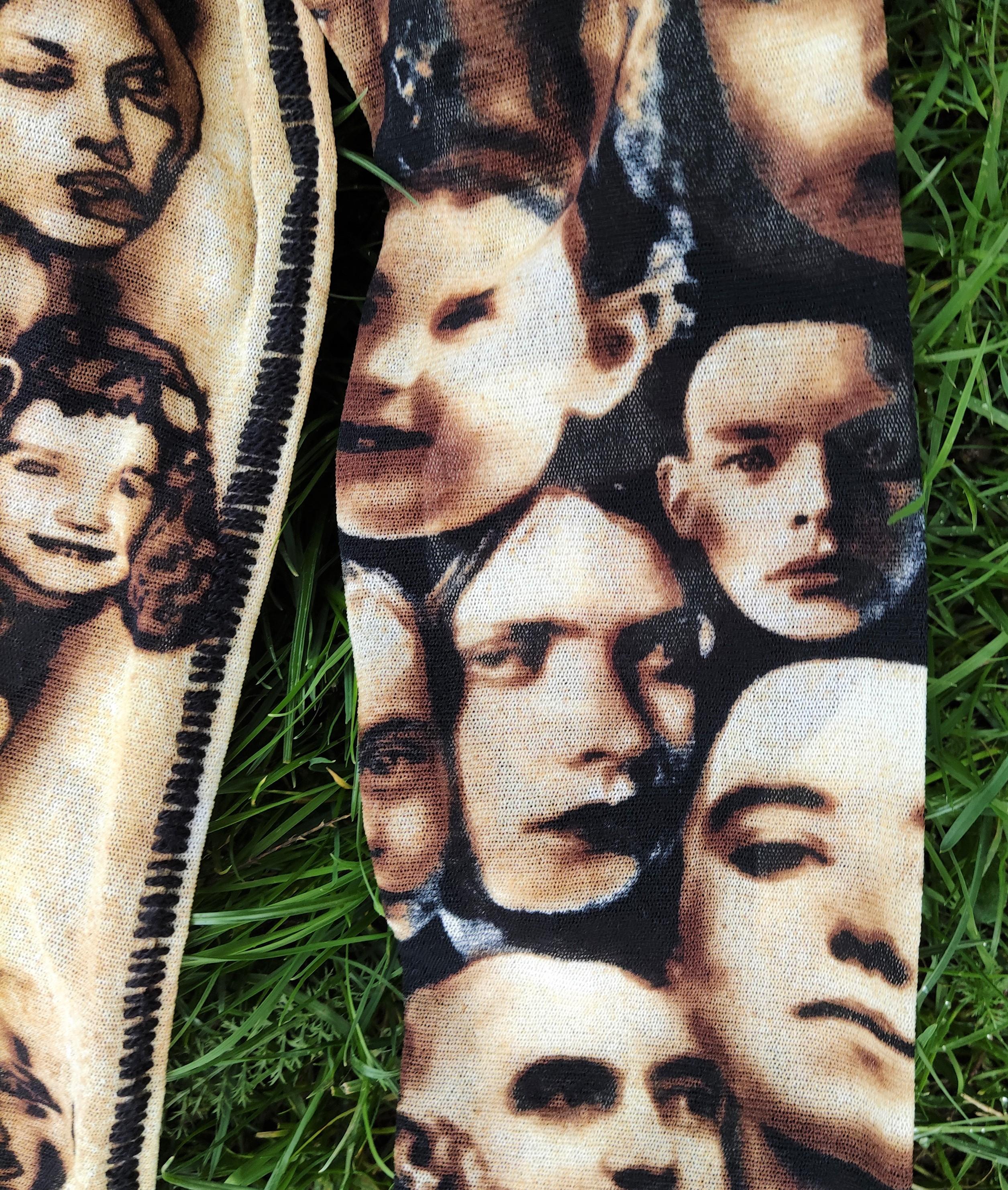 Jean Paul Gaultier Face Faces People Portrait Mesh Photos T-Shirt Top Tee 7