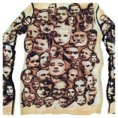 Jean Paul Gaultier Face Faces People Portrait Mesh Photos T-shirt Top Tee