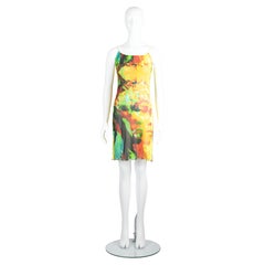 Jean Paul Gaultier SS2000 Love Boat Tahitian Print Slip Dress Size M