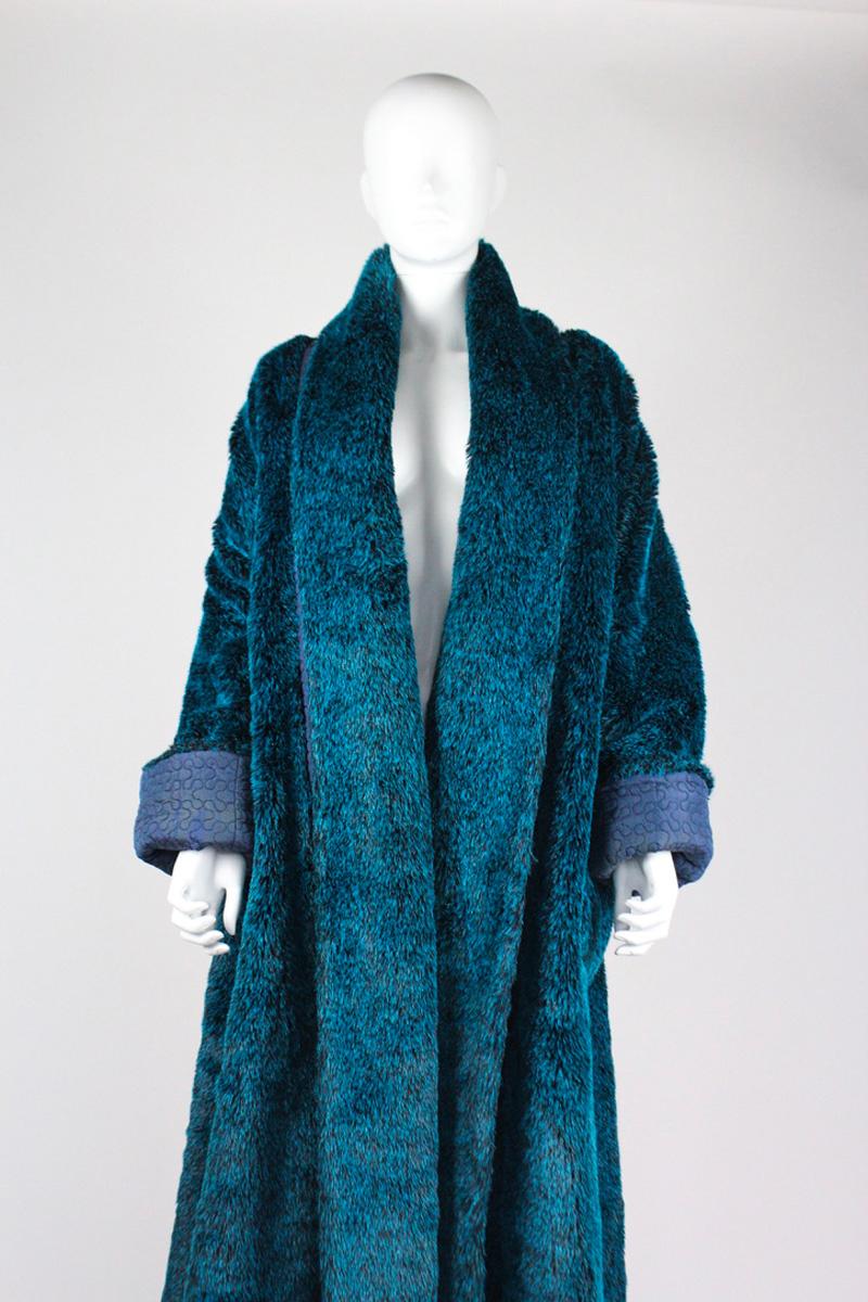 Jean Paul Gaultier Fall 1985 Faux Fur Coat For Sale 7