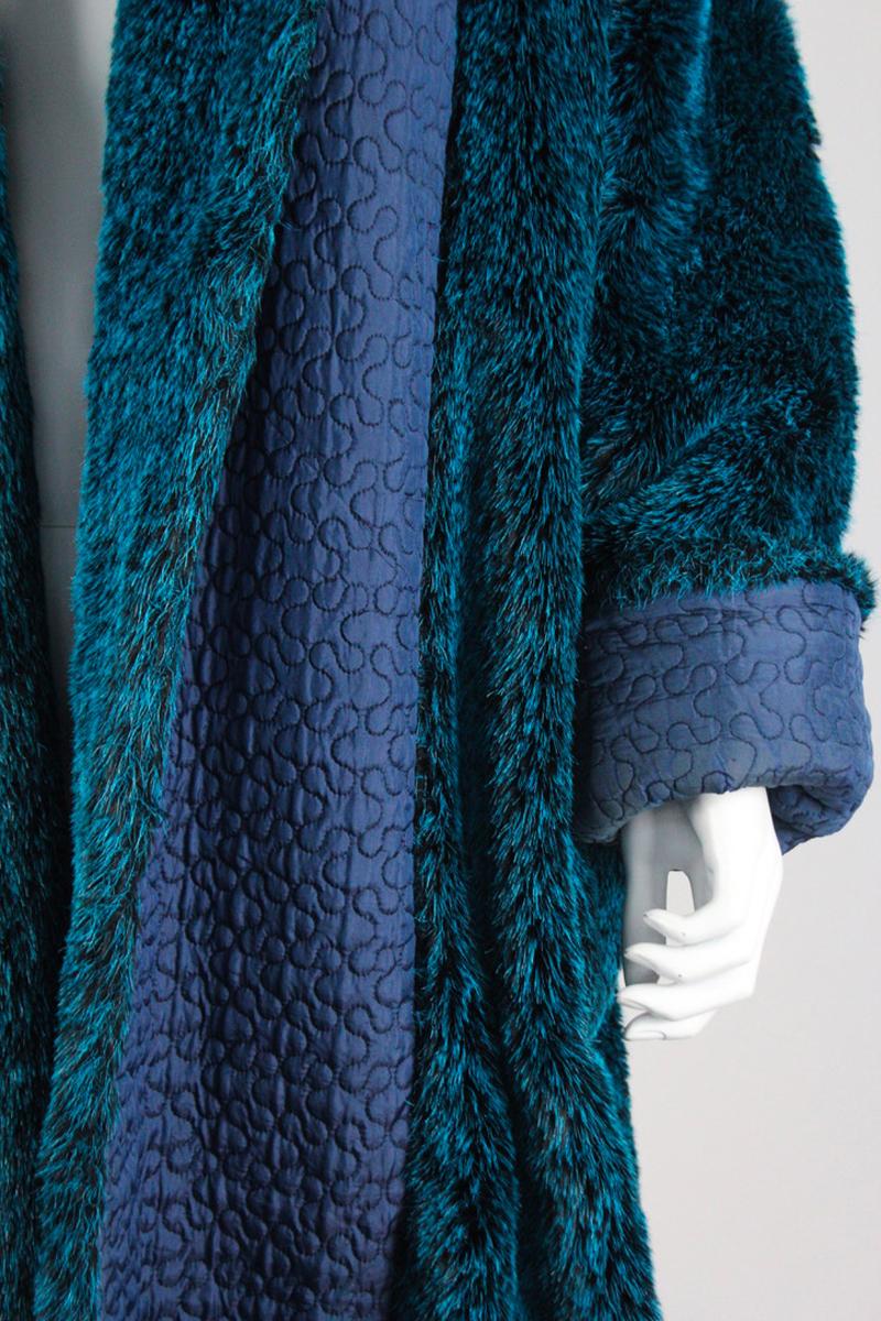 Jean Paul Gaultier Fall 1985 Faux Fur Coat For Sale 4