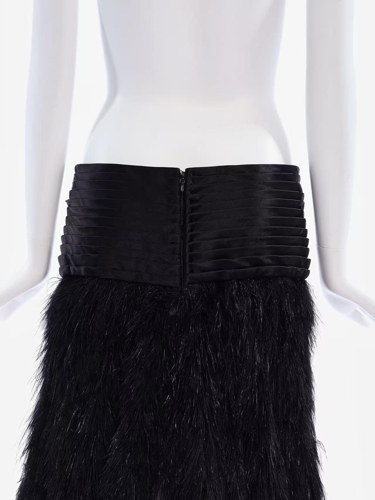 Jean Paul Gaultier Herbst 2011 Haute Couture Ombre Feder Herrenrock (FR 50) im Angebot 10