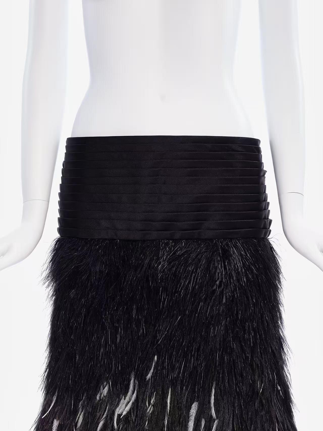 Jean Paul Gaultier Herbst 2011 Haute Couture Ombre Feder Herrenrock (FR 50) im Angebot 2