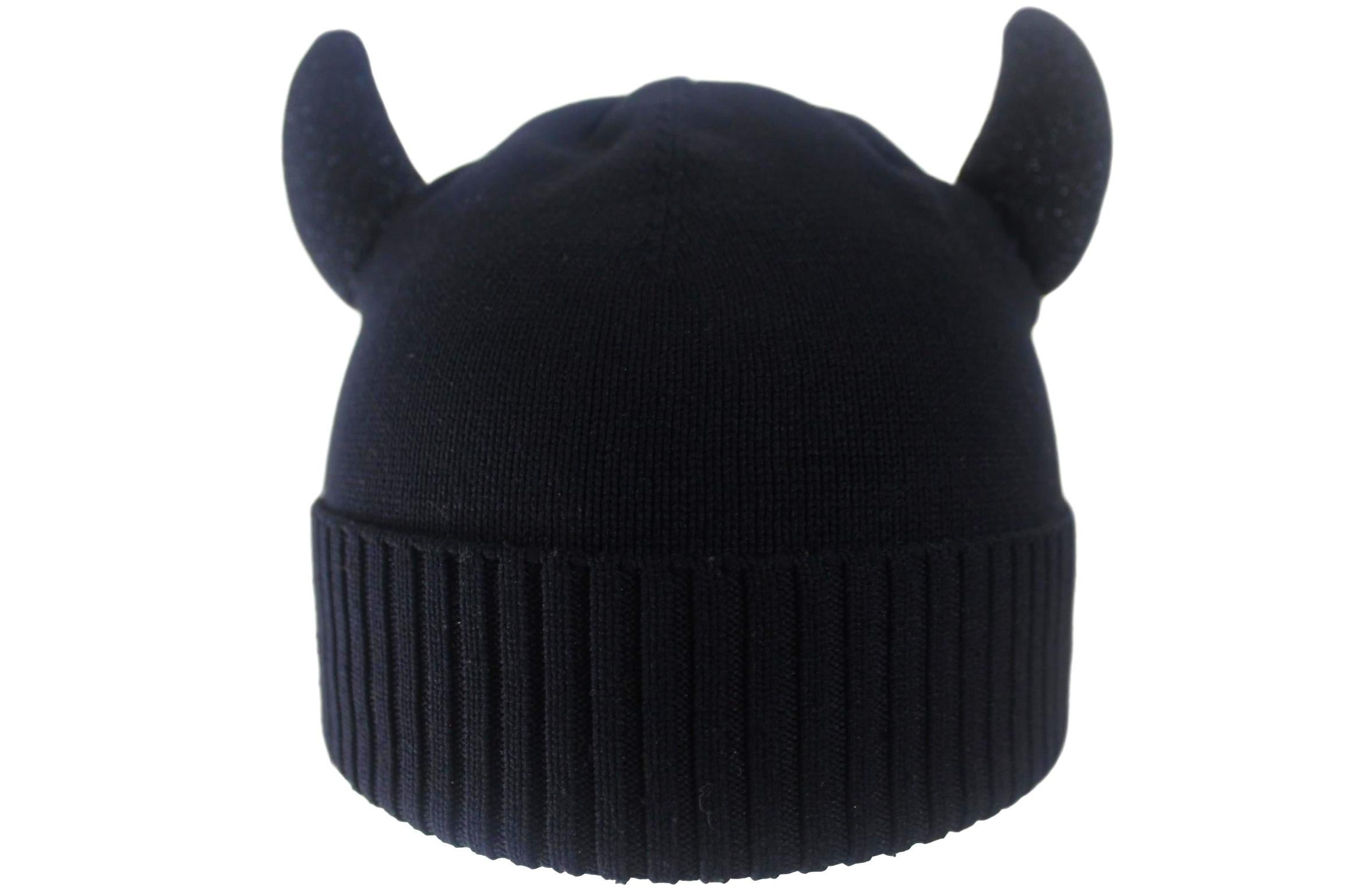 Black Jean Paul Gaultier Fall/Winter 1993 Horned Hat