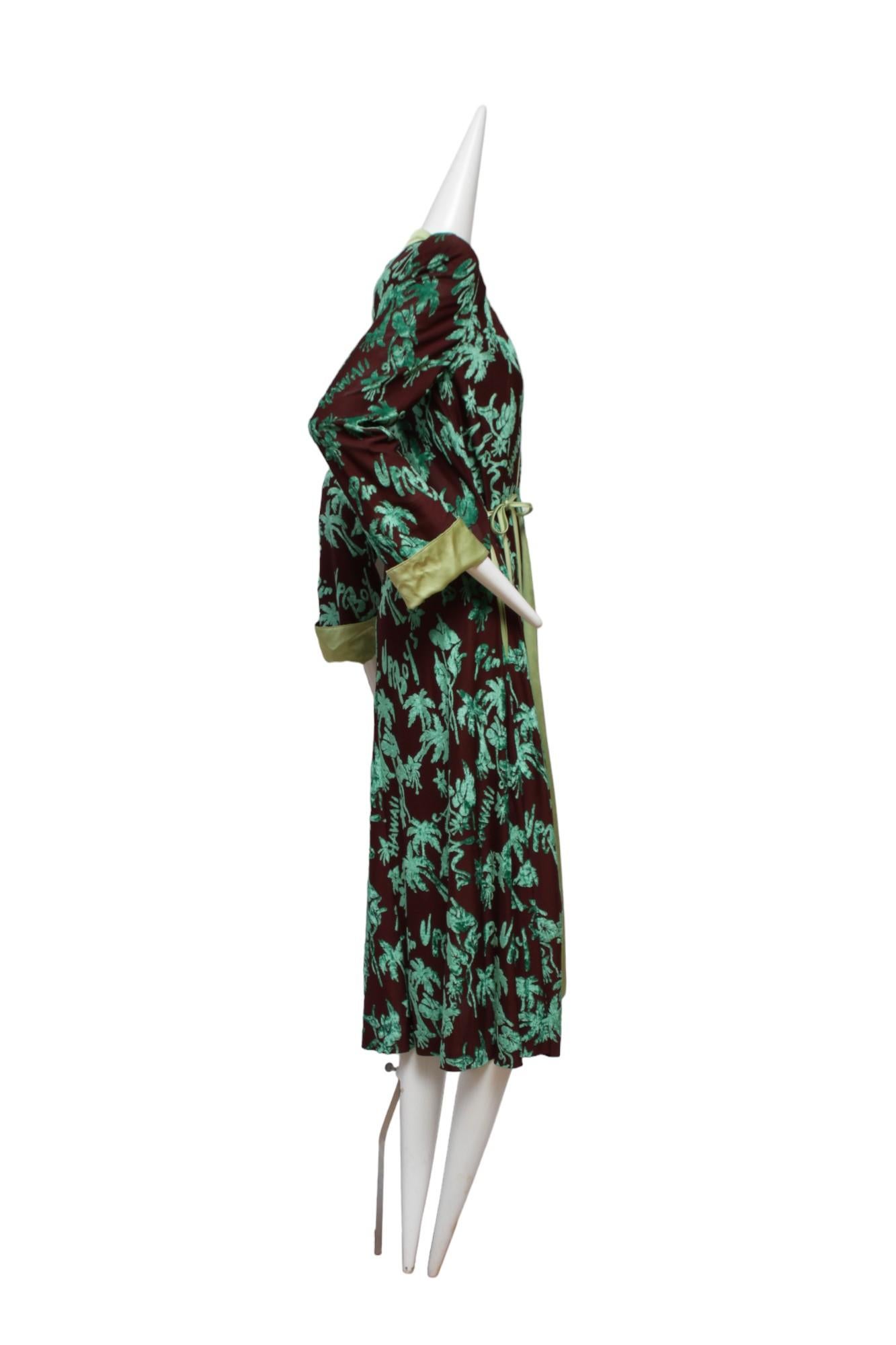 Jean Paul Gaultier Femme 1996 Spring/Summer Cyberbaba Burned Velvet Robe For Sale 5