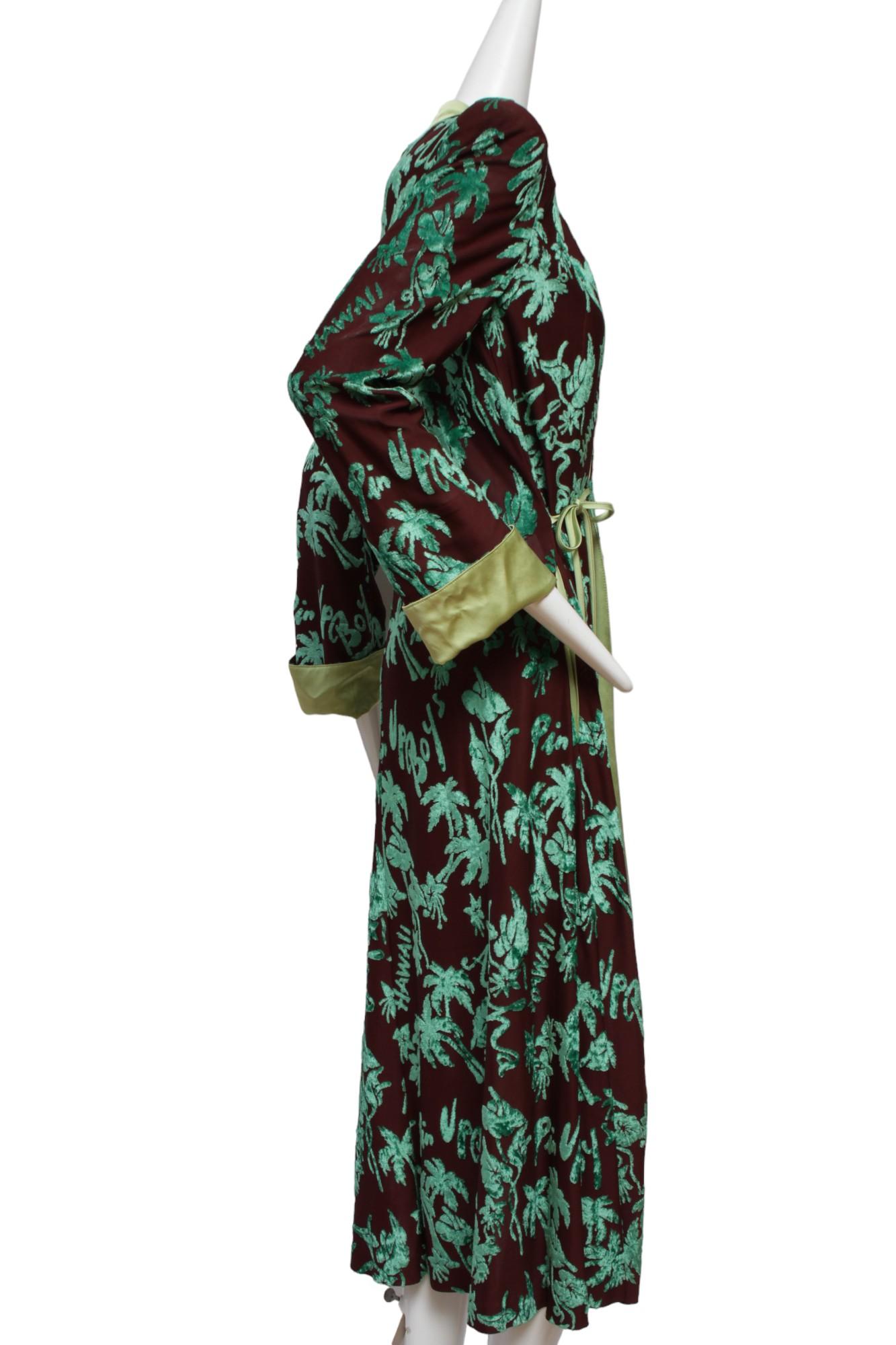 Jean Paul Gaultier Femme 1996 Spring/Summer Cyberbaba Burned Velvet Robe For Sale 6