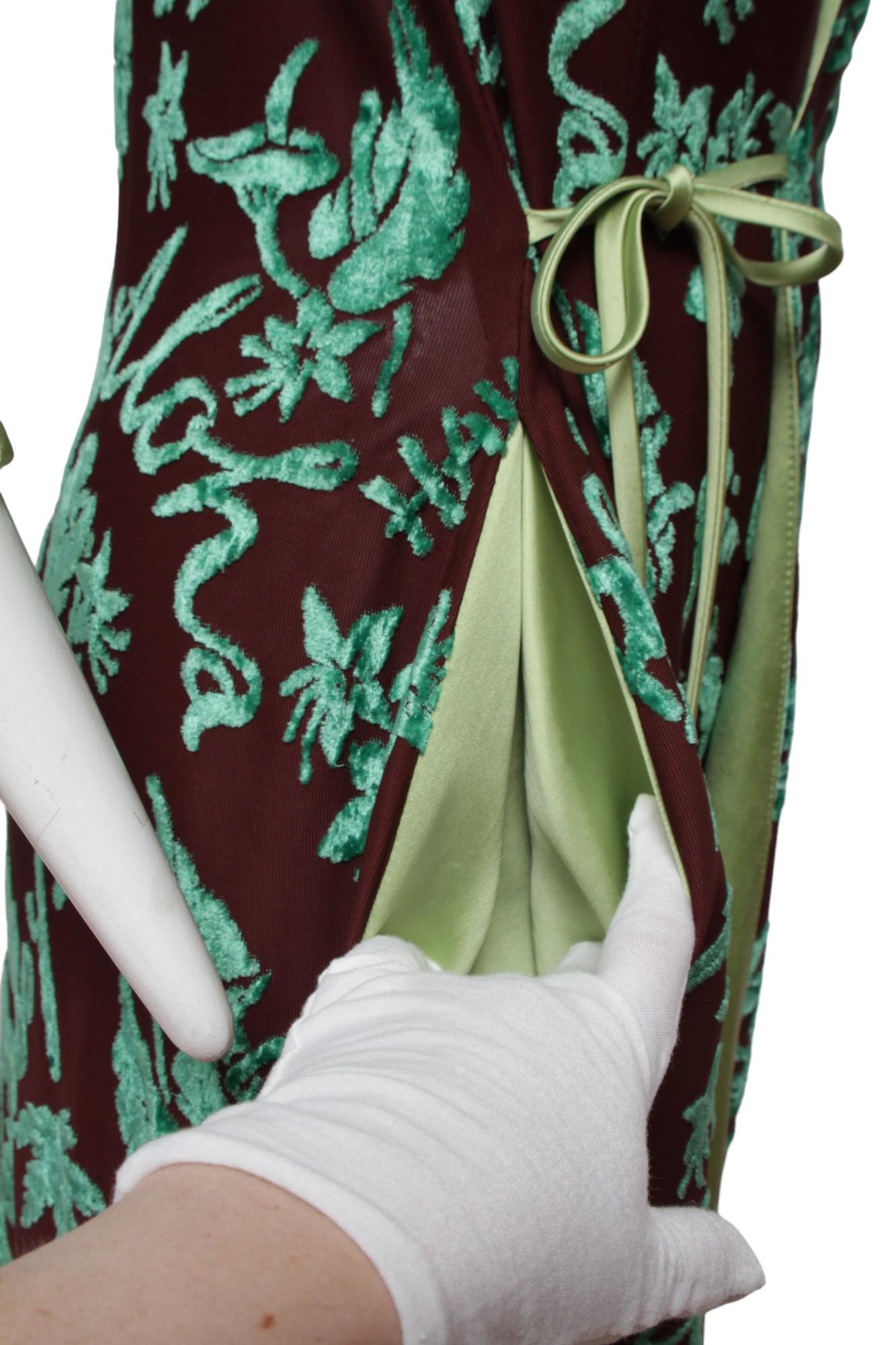 Jean Paul Gaultier Femme 1996 Spring/Summer Cyberbaba Burned Velvet Robe For Sale 9