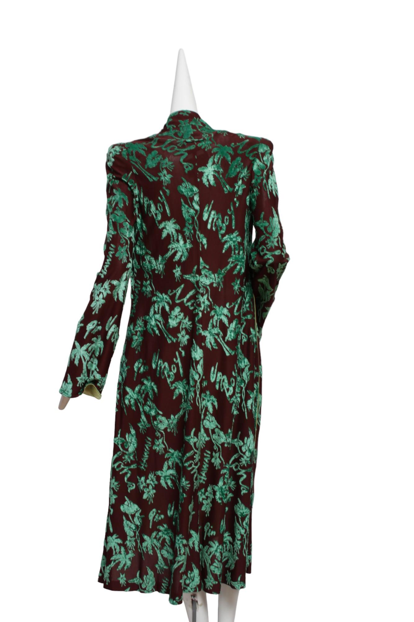 Jean Paul Gaultier Femme 1996 Spring/Summer Cyberbaba Burned Velvet Robe In Excellent Condition For Sale In Kingston, NY