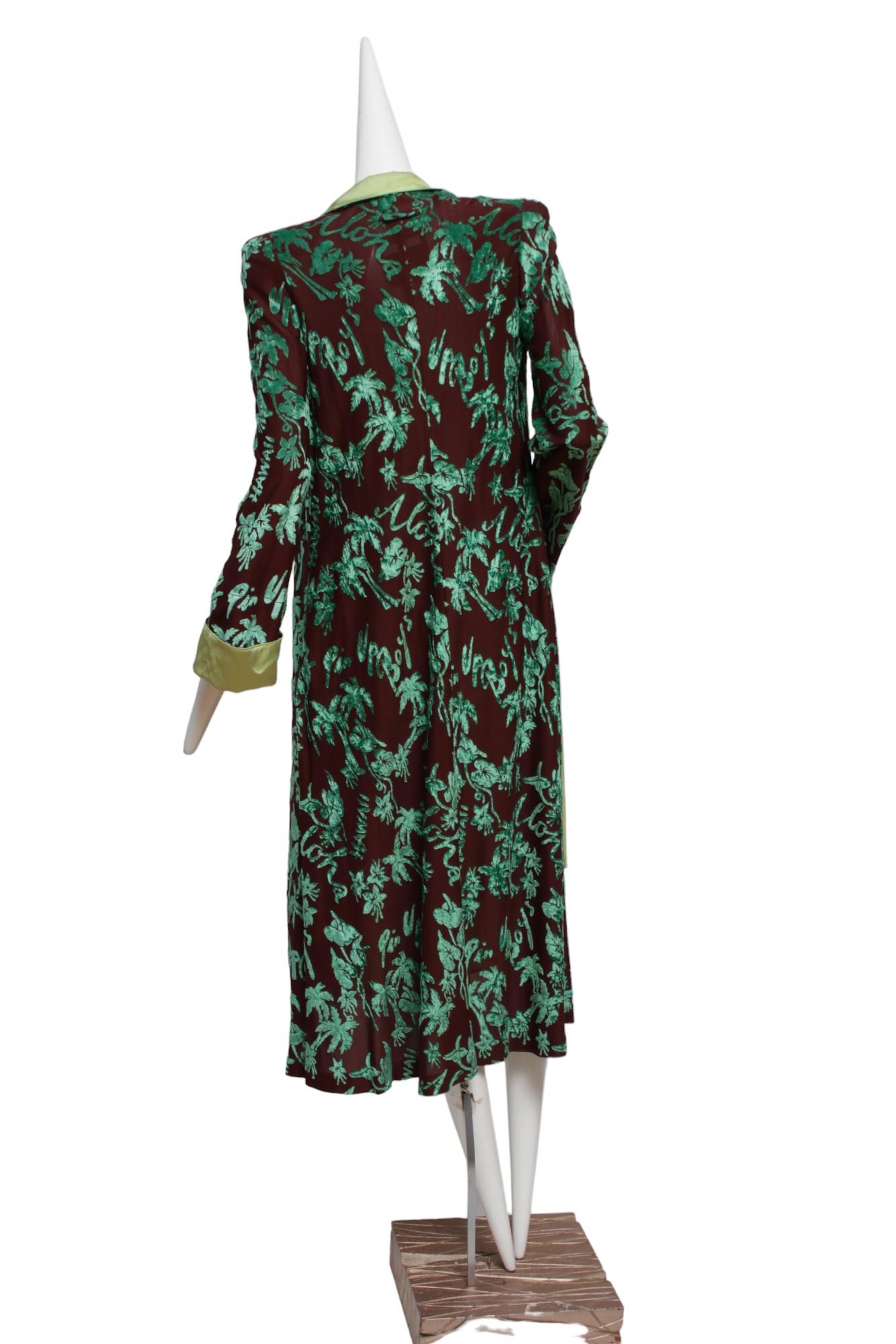 Women's or Men's Jean Paul Gaultier Femme 1996 Spring/Summer Cyberbaba Burned Velvet Robe For Sale