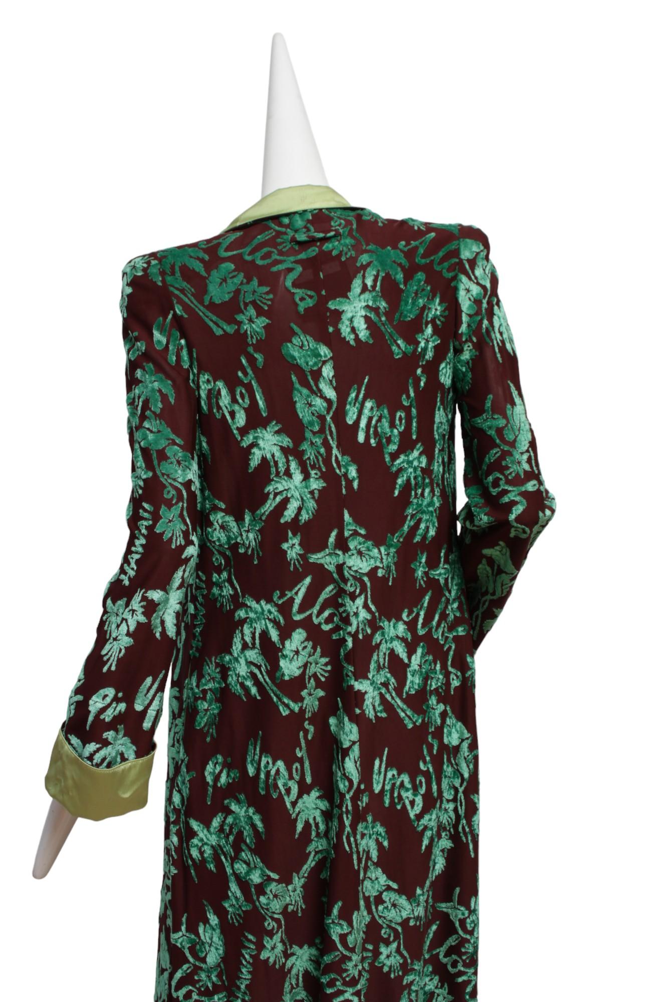 Jean Paul Gaultier Femme 1996 Spring/Summer Cyberbaba Burned Velvet Robe For Sale 1