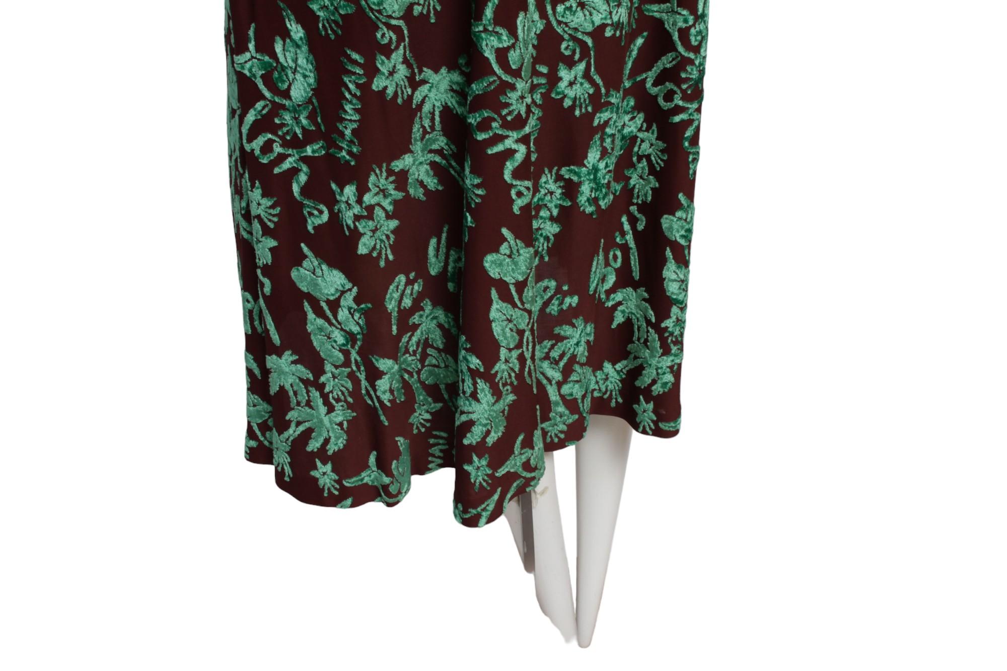 Jean Paul Gaultier Femme 1996 Spring/Summer Cyberbaba Burned Velvet Robe For Sale 2