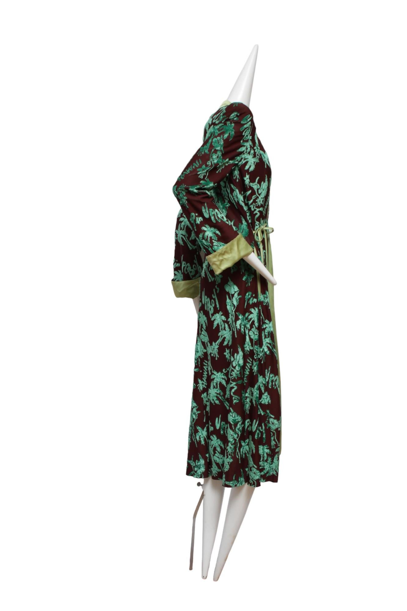 Jean Paul Gaultier Femme 1996 Spring/Summer Cyberbaba Burned Velvet Robe For Sale 3