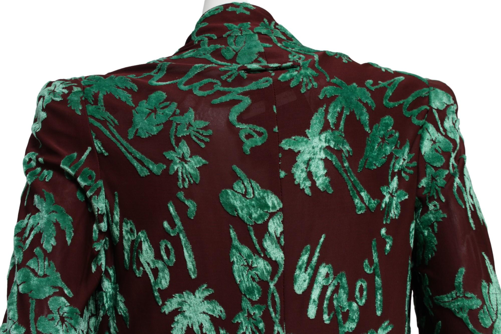 Jean Paul Gaultier Femme 1996 Spring/Summer Cyberbaba Burned Velvet Robe For Sale 4