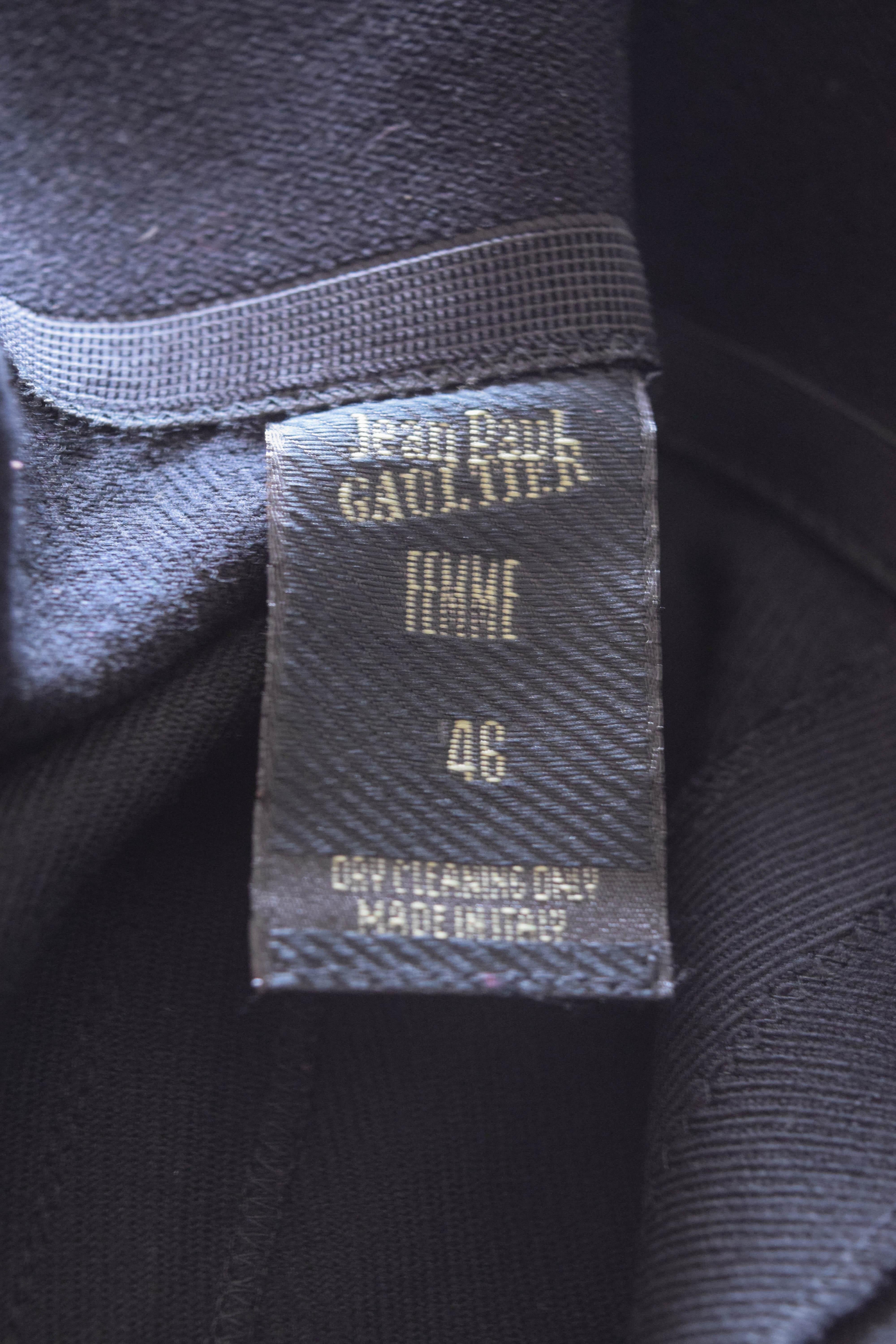 Jean Paul Gaultier Jeans bellissima gonna nera con fascia elastica in vita in vendita 2