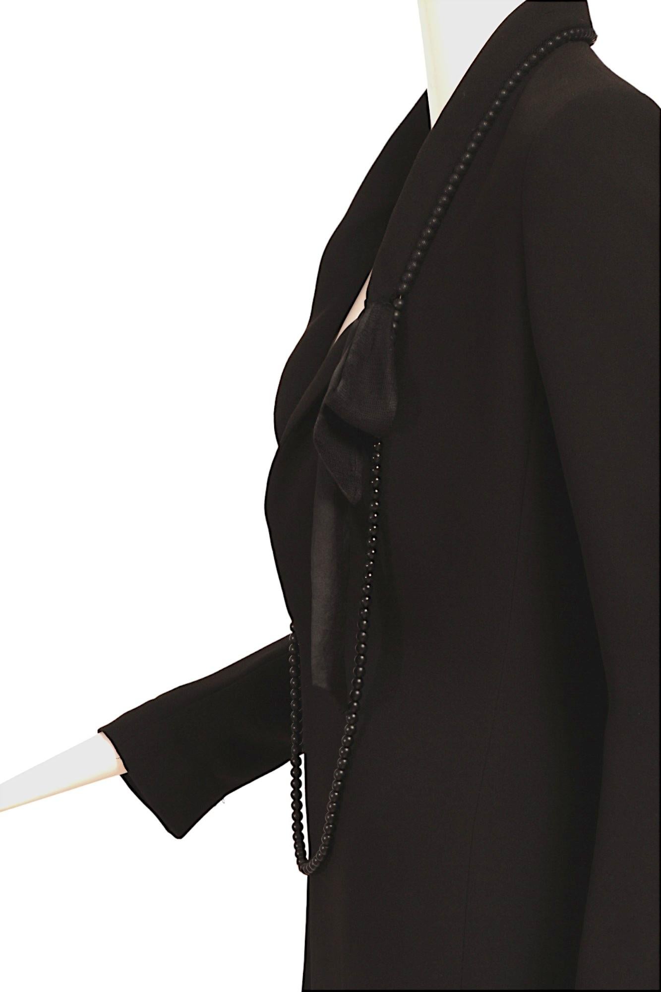 JEAN PAUL GAULTIER FEMME Black Blazer with attached necklace For Sale 3
