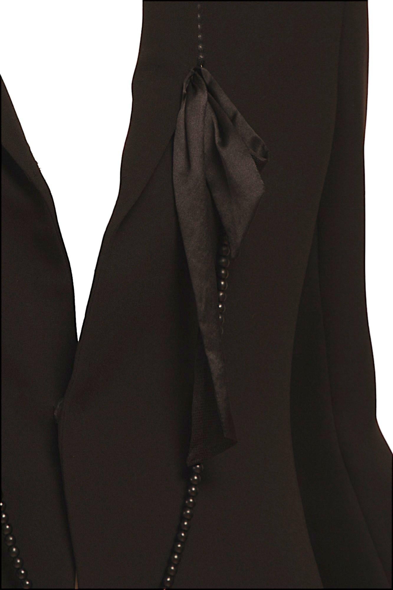 JEAN PAUL GAULTIER FEMME Black Blazer with attached necklace For Sale 4