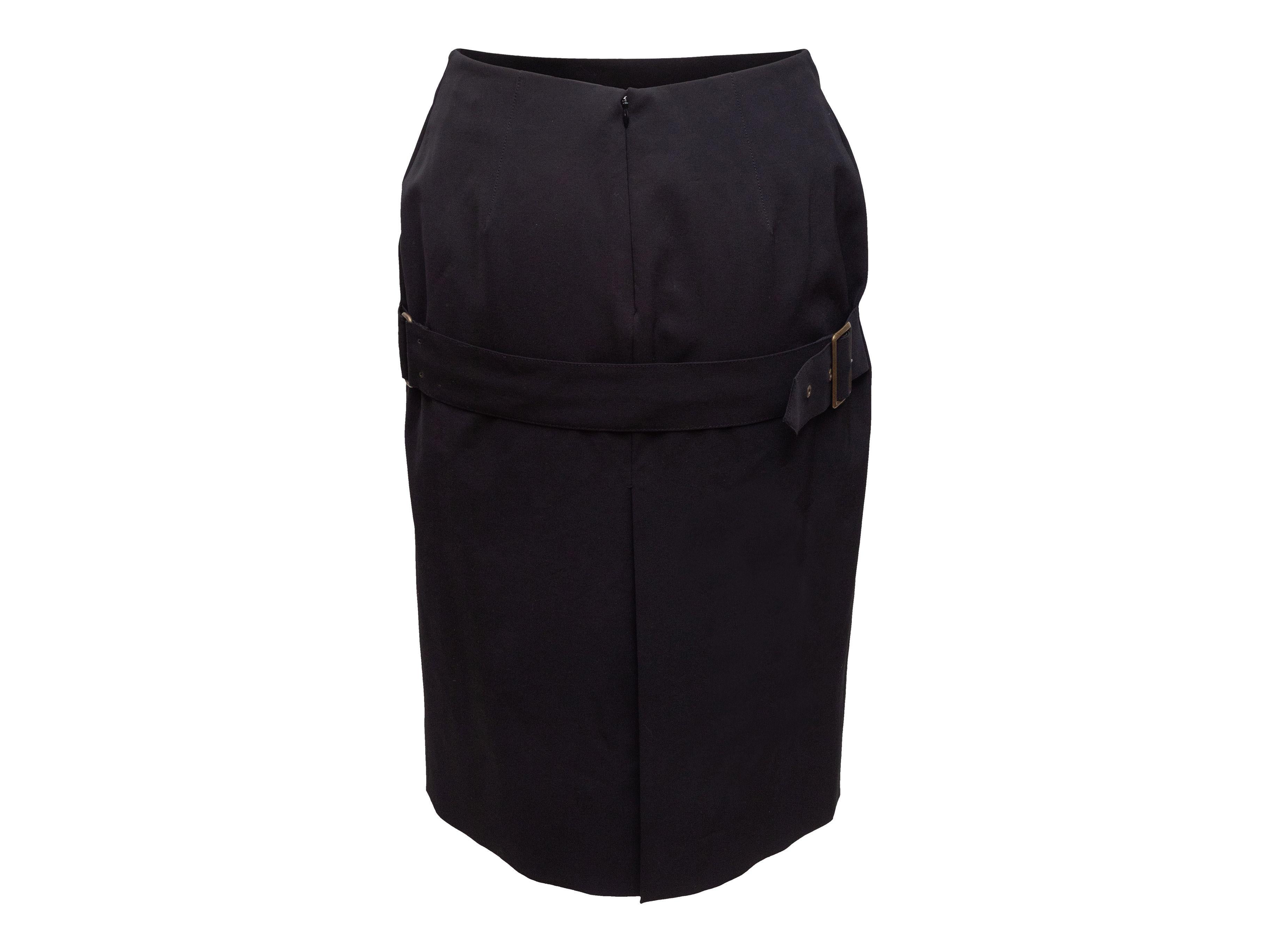 Jean Paul Gaultier Femme Black Wool Skirt 4
