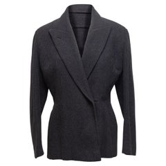 Jean Paul Gaultier Femme Anthrazitfarbener Blazer mit spitzem Revers