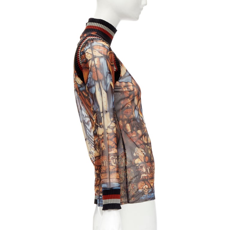 Jean Paul Gaultier Femme Paisley Mesh Top (S)