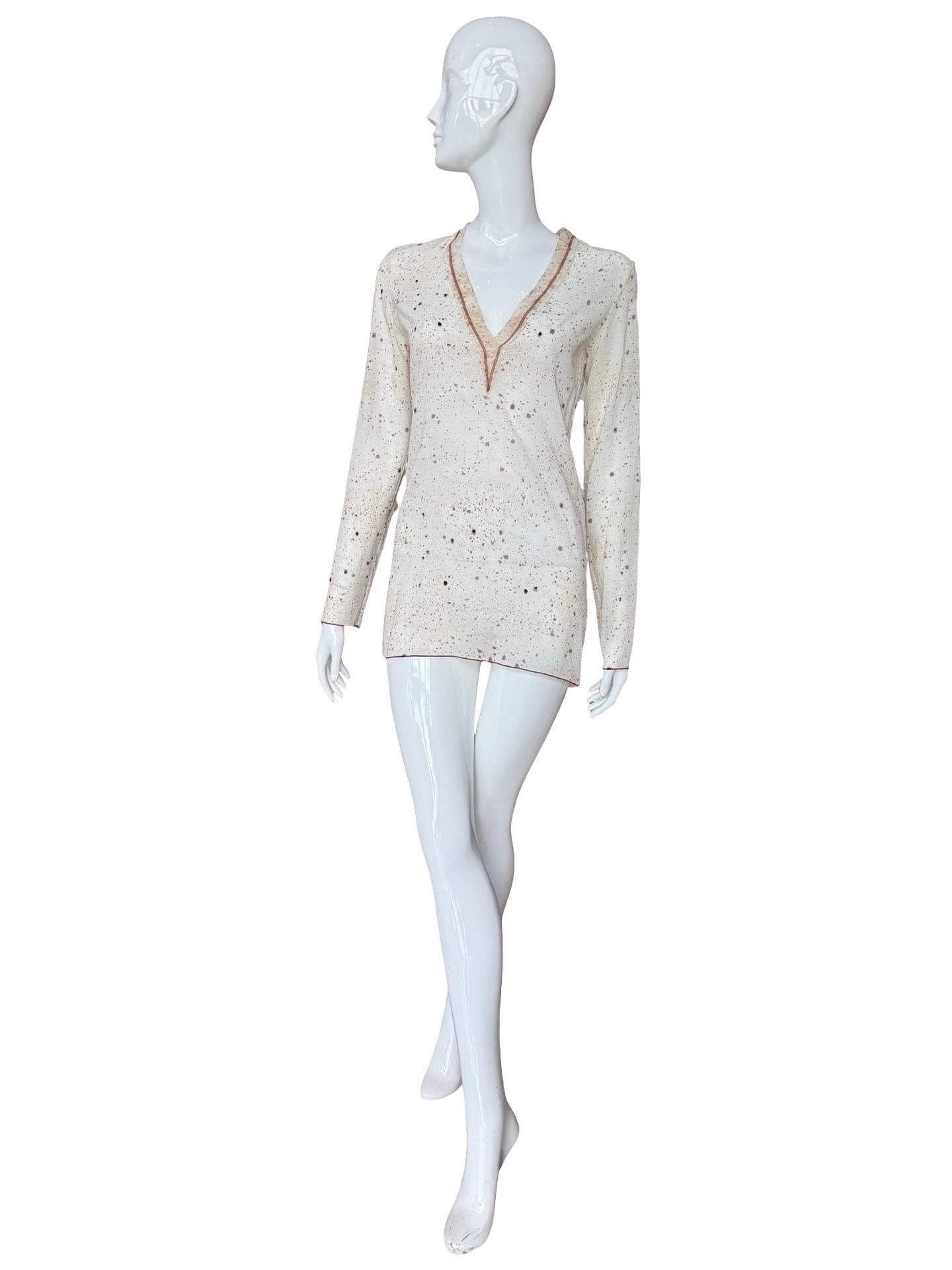 Jean Paul Gaultier Femme Tunique Ink Splatter en vente 5