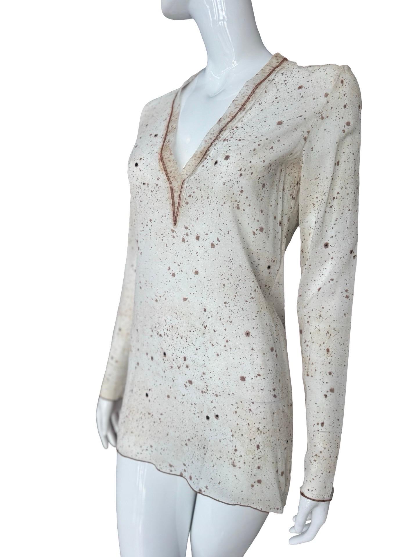 Jean Paul Gaultier Femme Tunique Ink Splatter en vente 2