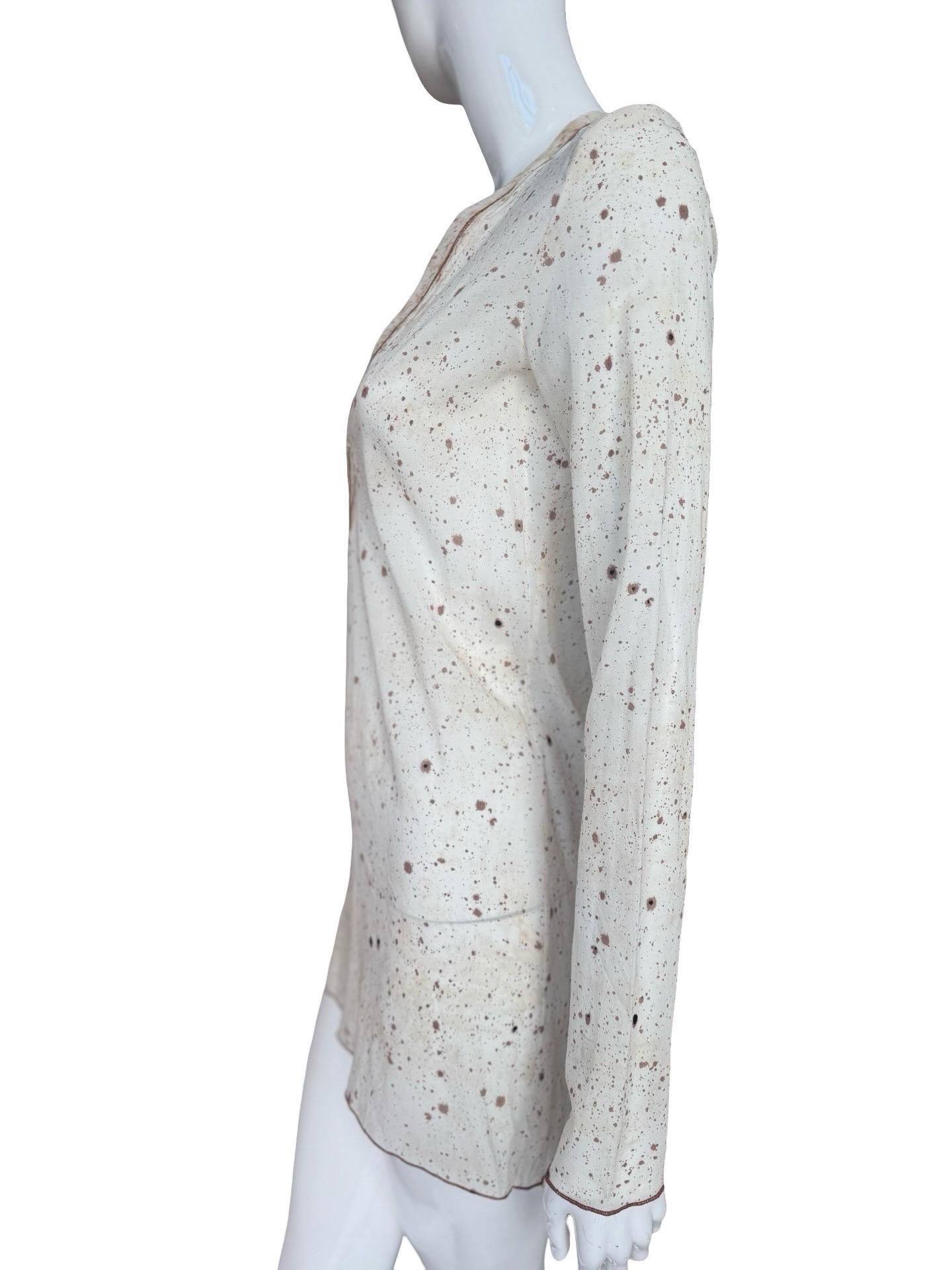 Jean Paul Gaultier Femme Tunique Ink Splatter en vente 4