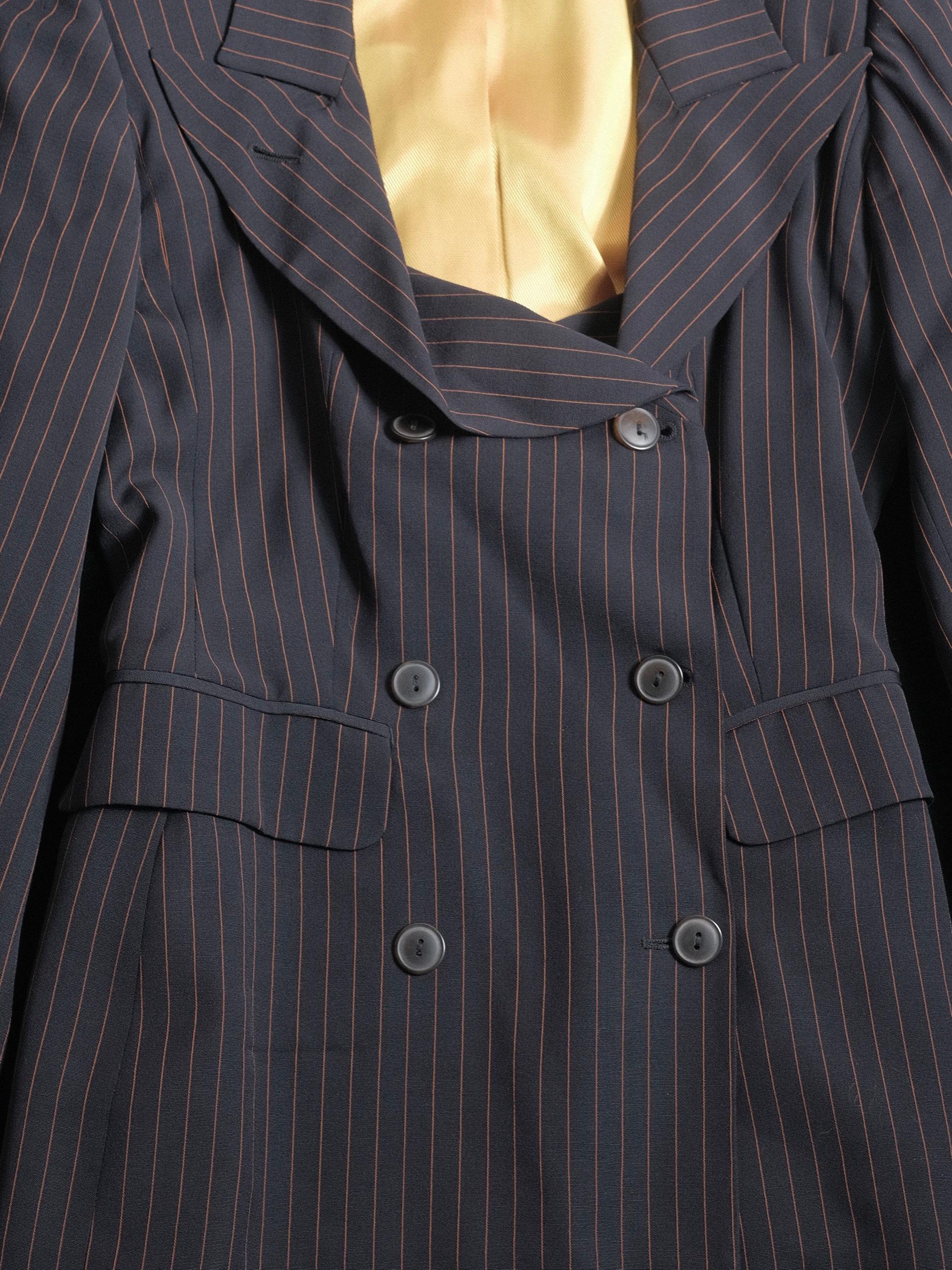 Jean Paul Gaultier Femme Jacket 1988/89 Pinstripe Sz 40 Documented Madonna For Sale 8