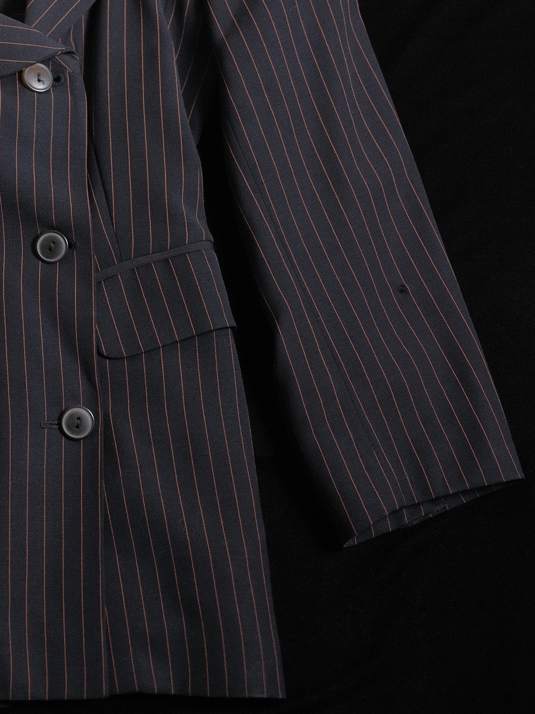 Jean Paul Gaultier Femme Jacket 1988/89 Pinstripe Sz 40 Documented Madonna For Sale 11