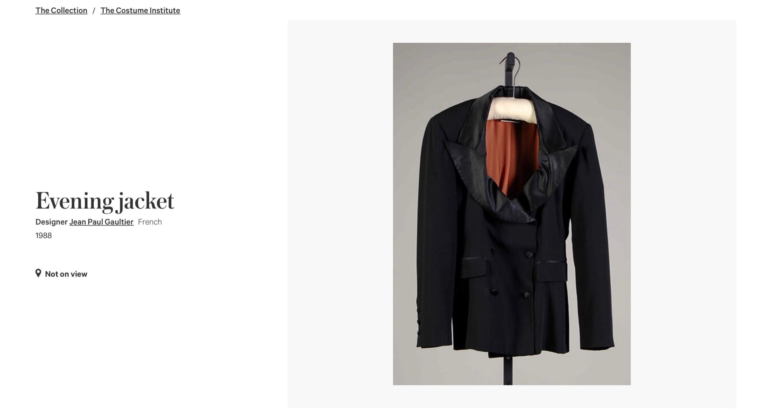 Jean Paul Gaultier Femme Jacket 1988/89 Pinstripe Sz 40 Documented Madonna For Sale 12