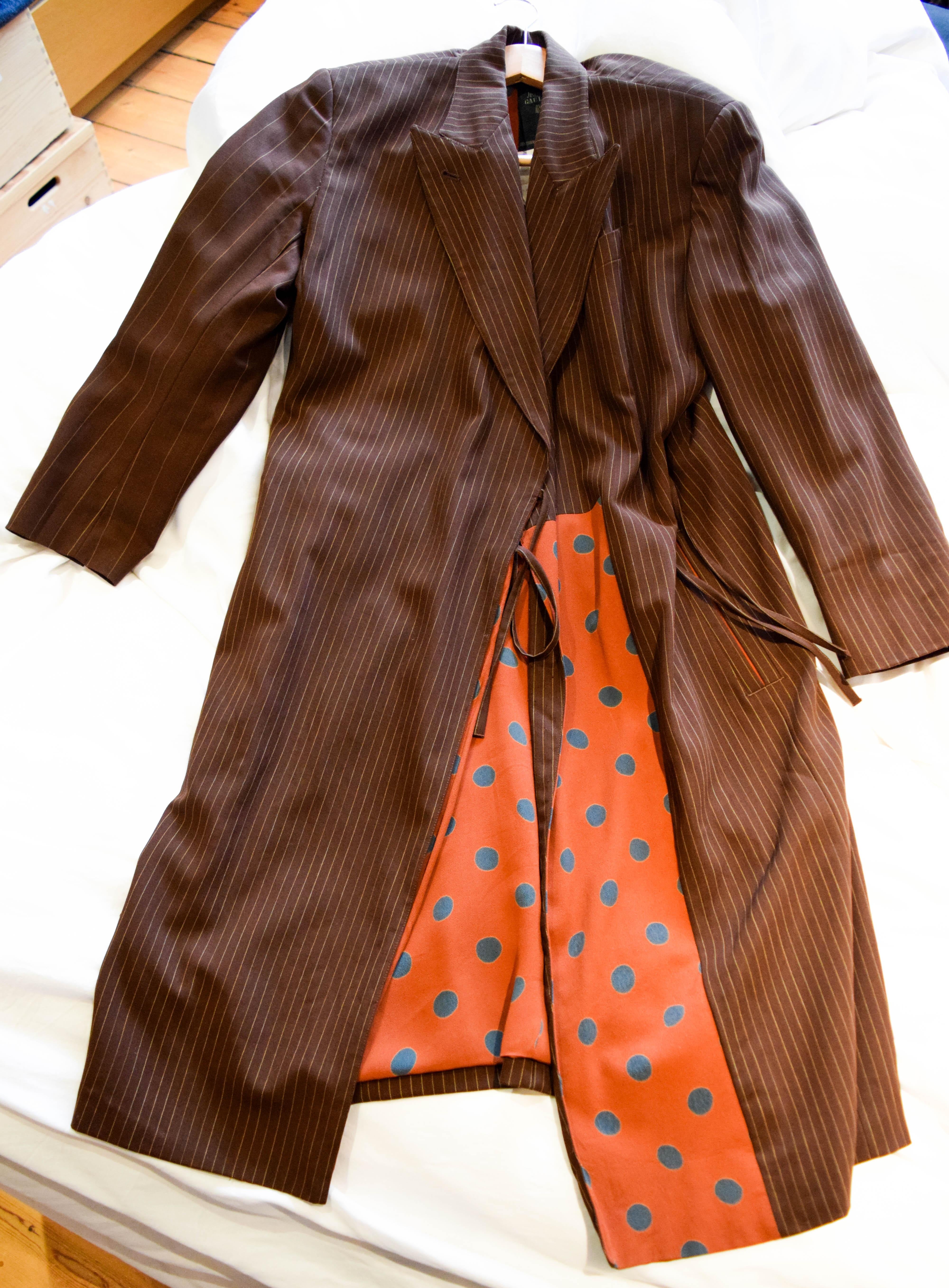 Jean Paul Gaultier Femme  Cappotto lungo foderato doppiopetto da donna in vendita 6