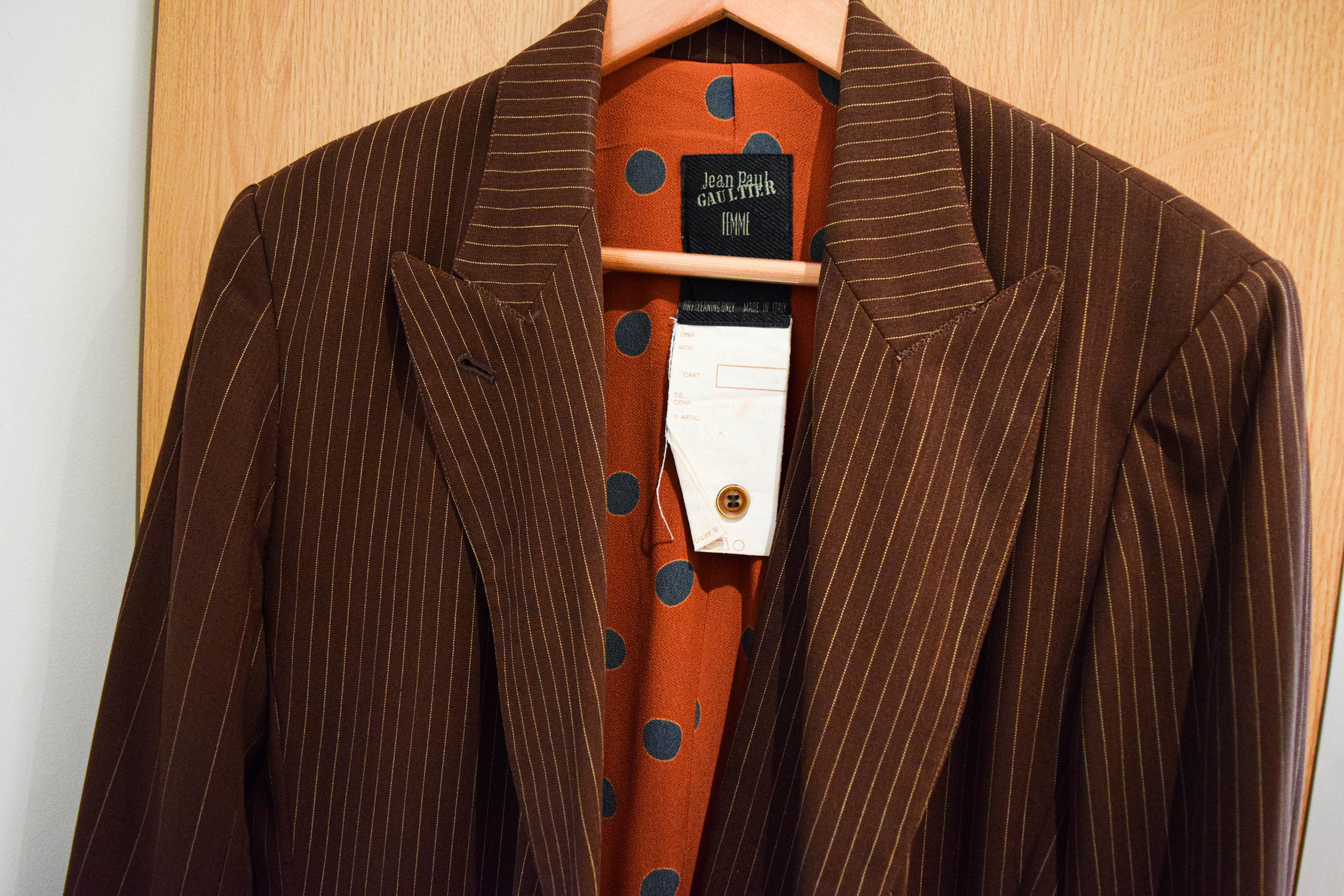 Jean Paul Gaultier Femme  Cappotto lungo foderato doppiopetto da donna in vendita 4