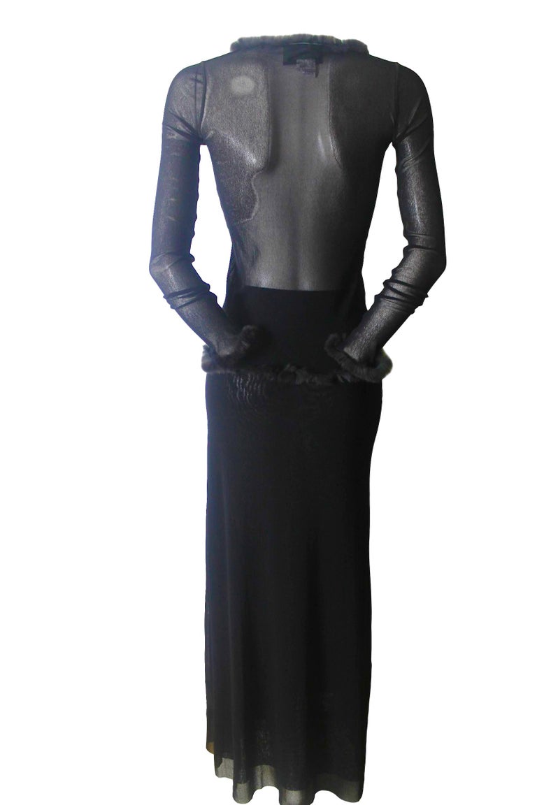 Top en maille et mousseline noire vintage Jean Paul Gaultier - Chez Sarah