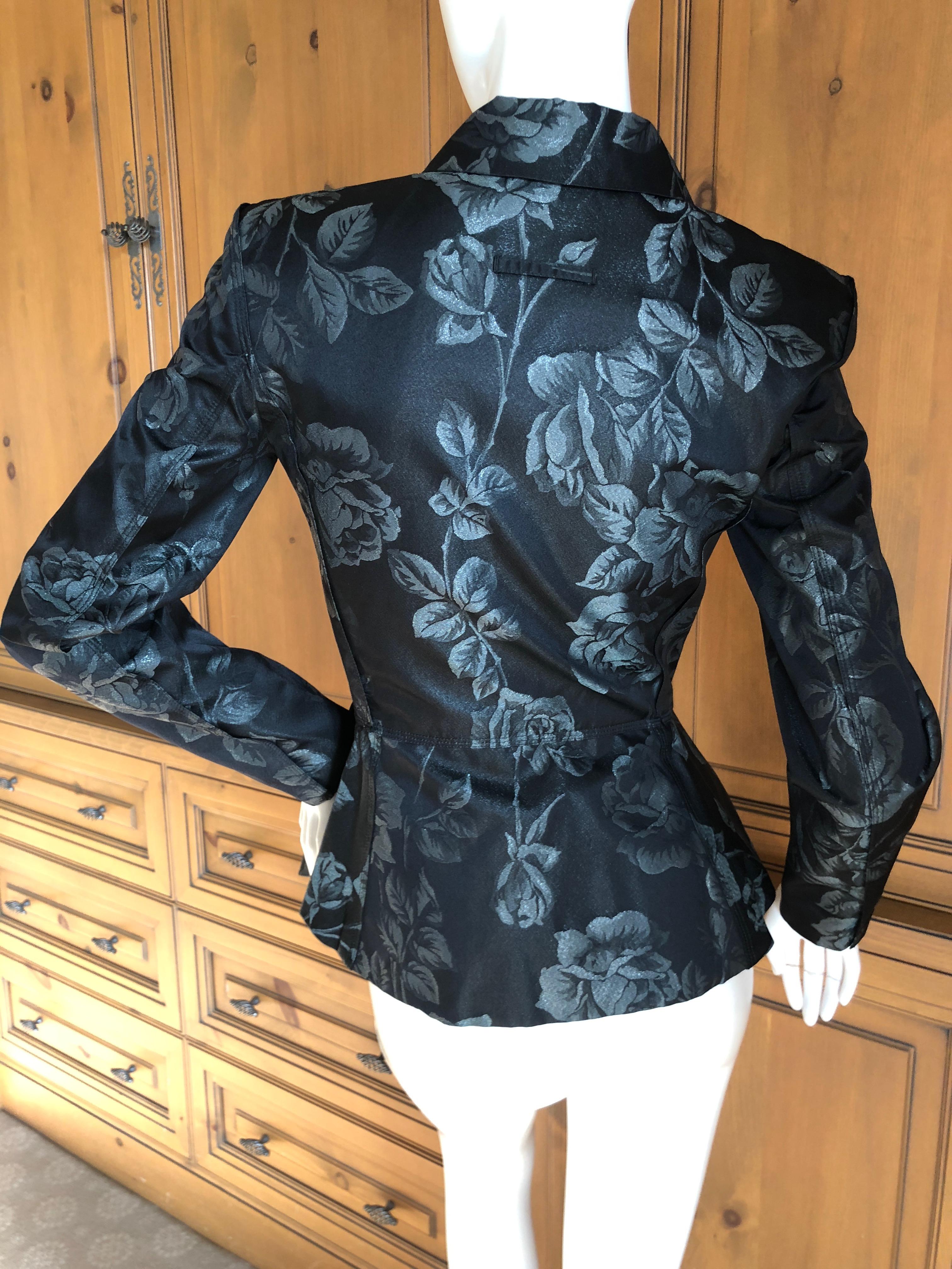 Jean Paul Gaultier Femme Metallic Floral Brocade Vintage Double Breasted Jacket. 2