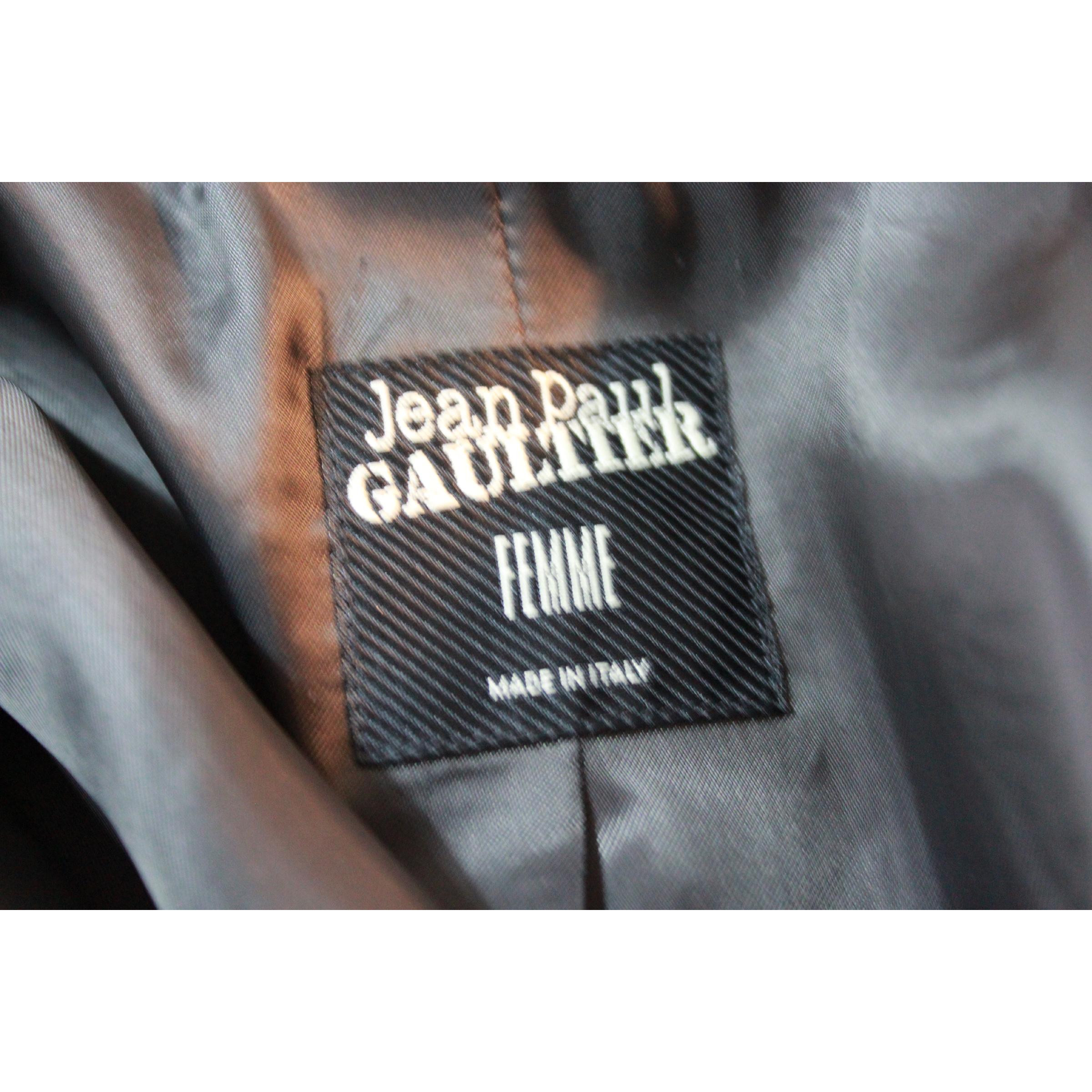 Jean Paul Gaultier Femme Purple Silk Velvet Shawl Jacket 1990s 4