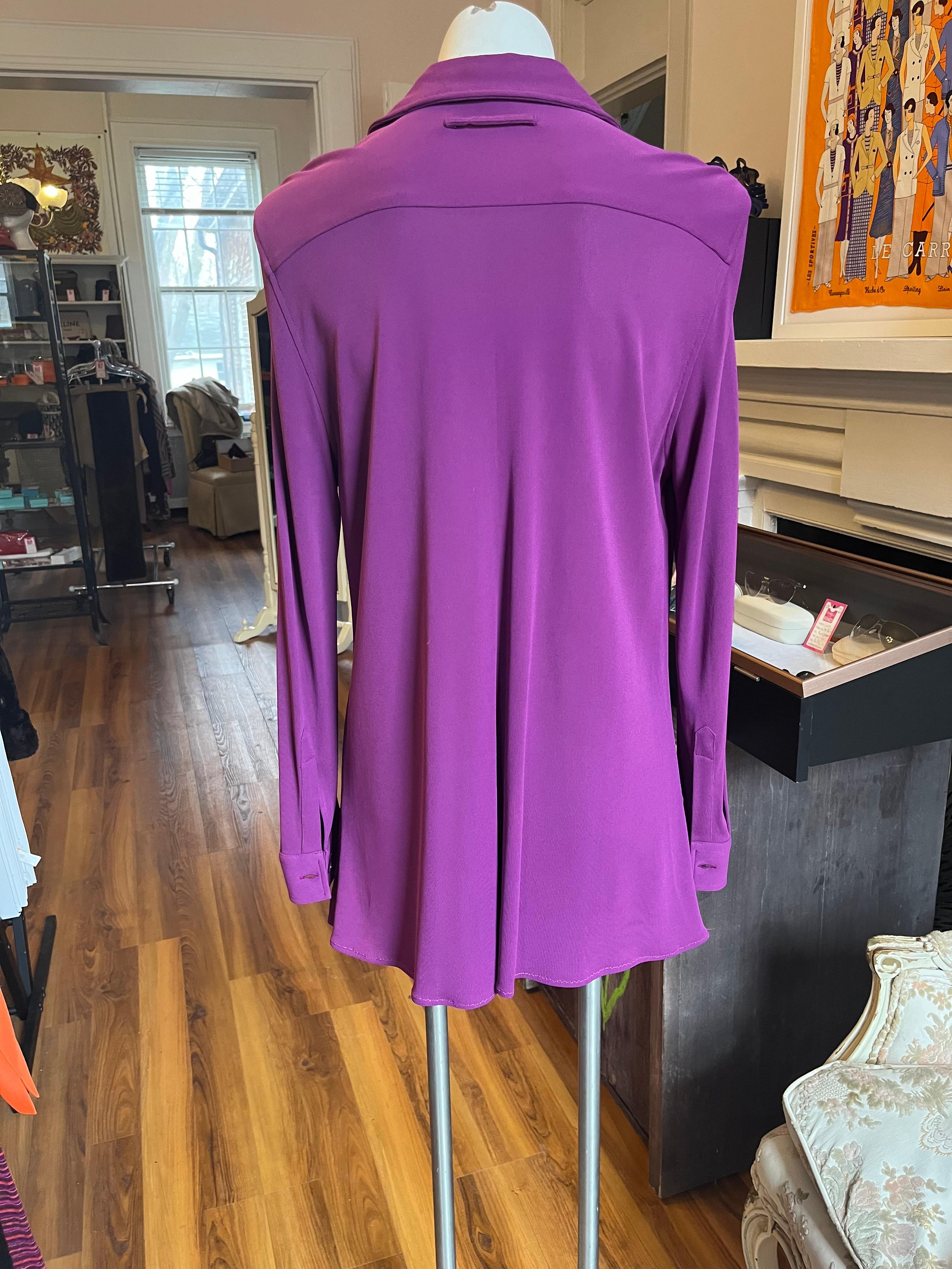 Jean Paul Gaultier Femme Purple Tunic In Good Condition For Sale In Port Hope, ON