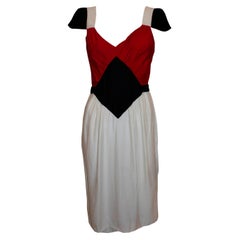 Jean Paul Gaultier Femme Red, White and Black Dress