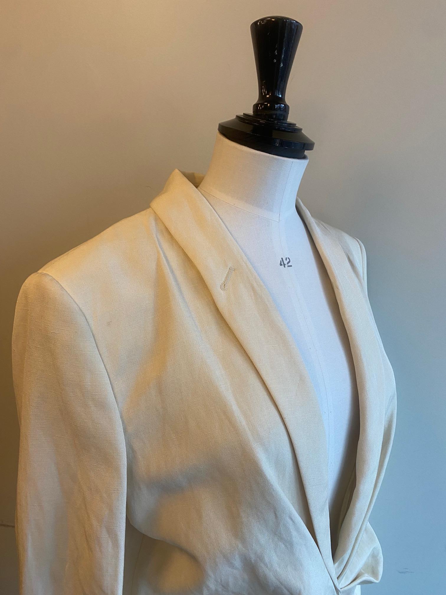 Brown Jean Paul Gaultier Femme Ruched Silk Mix Jacket For Sale