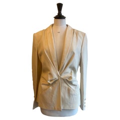 Jean Paul Gaultier Femme Chaqueta acanalada en mezcla de seda