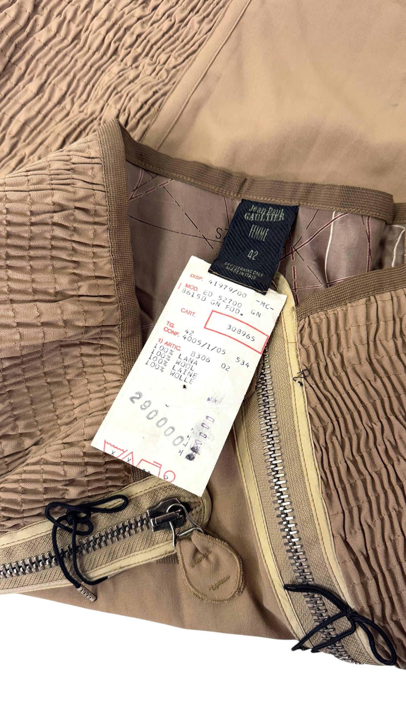 Jean Paul Gaultier Femme Skirt with Zippers - No import duty, we pay for it! For Sale 5